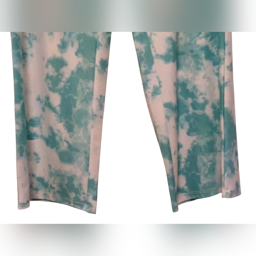 Melissa Paige -NWT, Women Size PS, Tie dye Palazzo Wide Leg Boho Turquoise Pants - Picture 9 of 10